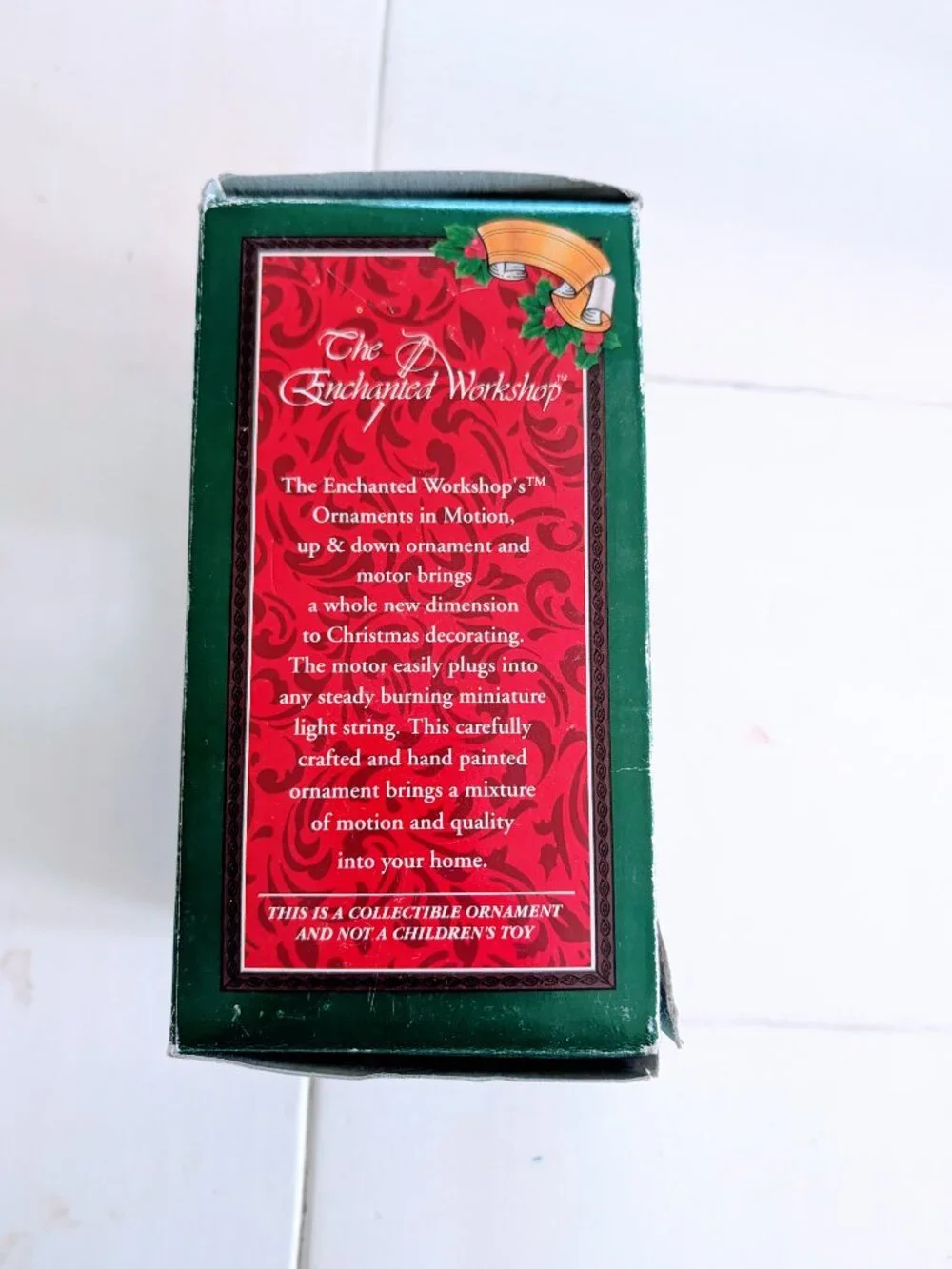 VTG 1995 Ornaments in Motion Christmas Ornament Elf Noel Bell Enchanted Workshop
